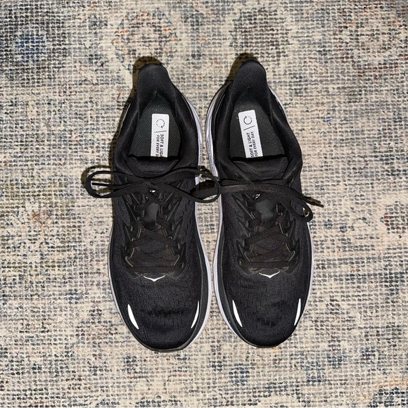 HOKA | Clifton 8 Black and White Sneakers - Picture 4 of 5